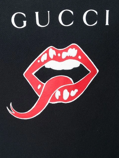 Shop Gucci Logo Sweatshirt In Black