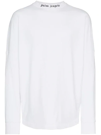 Palm Angels Long Sleeves Tee In White | ModeSens