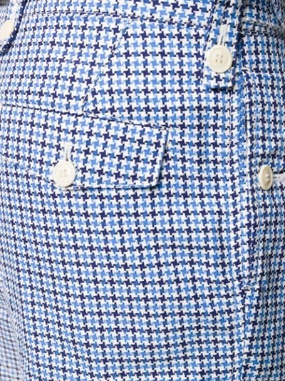 Pre-owned Junya Watanabe Houndstooth Shorts In Blue