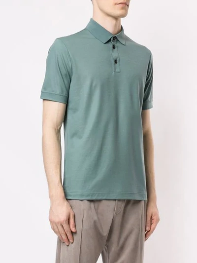 Shop Giorgio Armani Basic Polo Shirt In Green