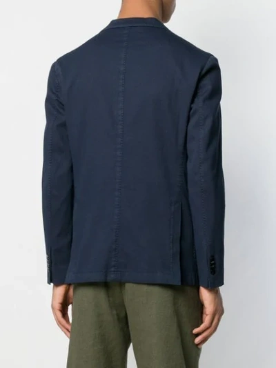 Shop Boglioli Denim Blazer In Blue