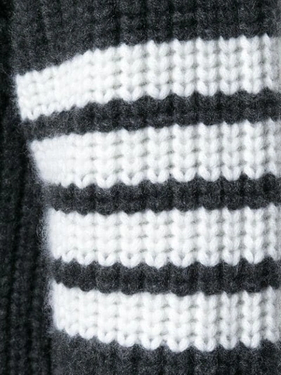 Shop Thom Browne Cardigan Stitch Cashmere Turtleneck In Grey
