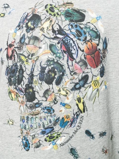 Shop Alexander Mcqueen Skull Print T-shirt In Grey