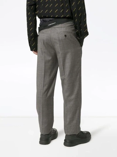 Shop Y/project Asymmetric Wool-blend Trousers In Grey