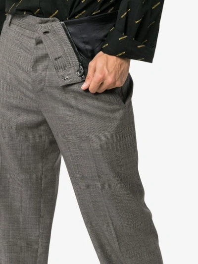 Shop Y/project Asymmetric Wool-blend Trousers In Grey