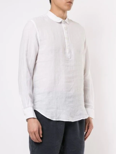 Shop Venroy Pop Over Henley Shirt In White