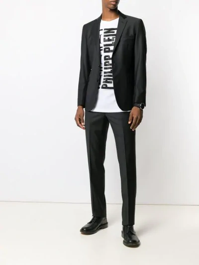 Shop Philipp Plein Statement Regular Fit Suit In Black