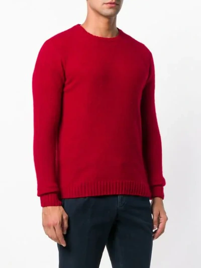 Shop Zanone Slim Fit Knitted Jumper In Red