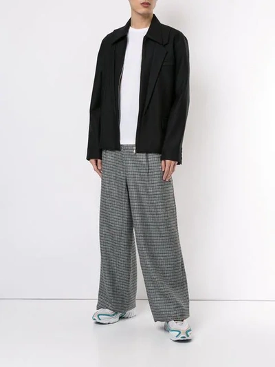 Shop Necessity Sense Dobby Wide Trousers In Blue