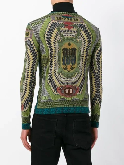 Pre-owned Jean Paul Gaultier Vintage 1994 Roll Neck 100 Dollar Sweater In Multicolour