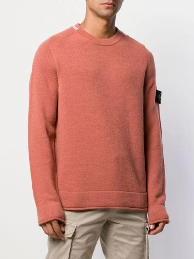 Stone Island Knitted Jumper In Pink