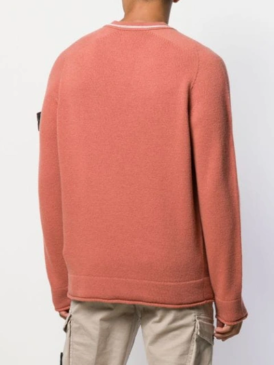 Stone Island Knitted Jumper In Pink