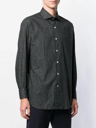 Shop Alessandro Gherardi Patterned Shirt In Brown