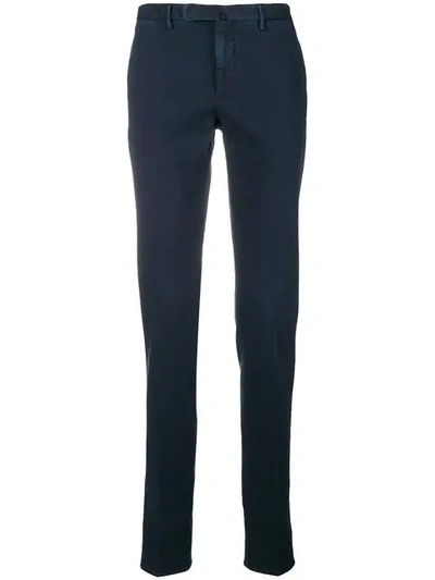 Shop Incotex Slim-fit Chino Trousers In Blue