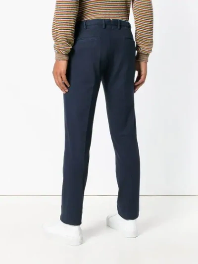 Incotex Slim-fit Chino Trousers In Blue