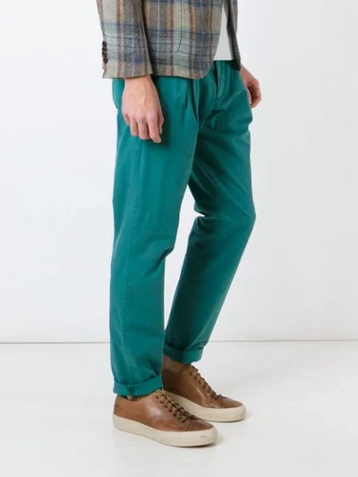 Shop Al Duca D'aosta Pleated Trousers In Green