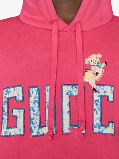 Shop Gucci Sweatshirt With Piglet In Pink