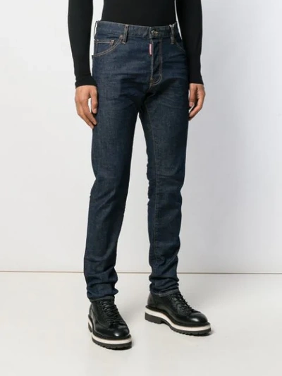 Shop Dsquared2 Straight Leg Jeans In Blue