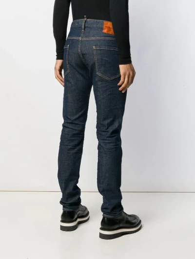 Shop Dsquared2 Straight Leg Jeans In Blue