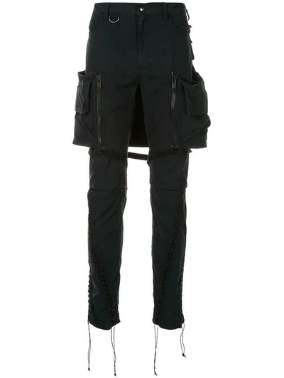 Shop Undercover Skinny Trousers In Black