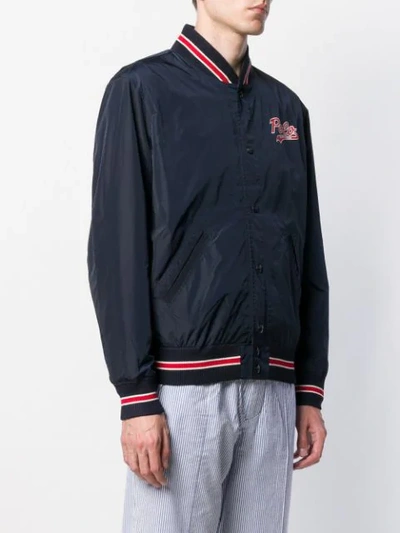 Shop Polo Ralph Lauren Champion Bomber Jacket In Blue