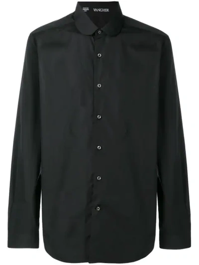 Shop Alessandro Gherardi Peter Pan Collar Shirt In Black