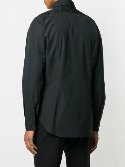Shop Alessandro Gherardi Peter Pan Collar Shirt In Black