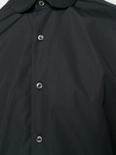 Shop Alessandro Gherardi Peter Pan Collar Shirt In Black