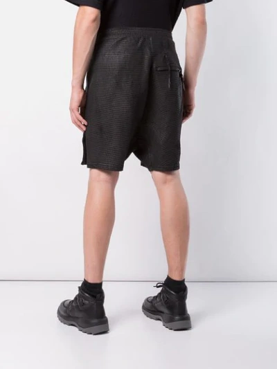 Shop 11 By Boris Bidjan Saberi Elasticated Waist Shorts In Black