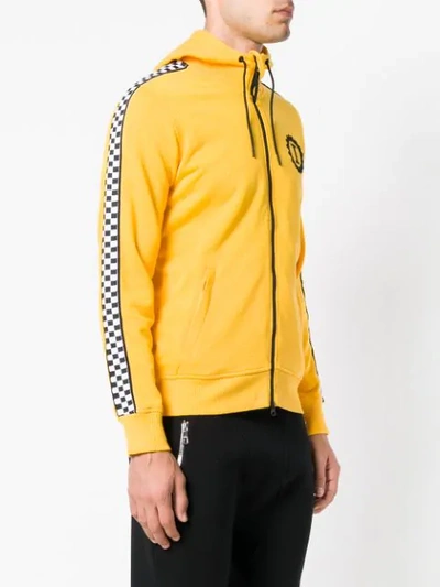 Shop Hydrogen Contrast Logo Hooded Jacket - Yellow