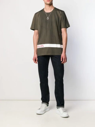 Shop Helmut Lang Weathered T-shirt In Green