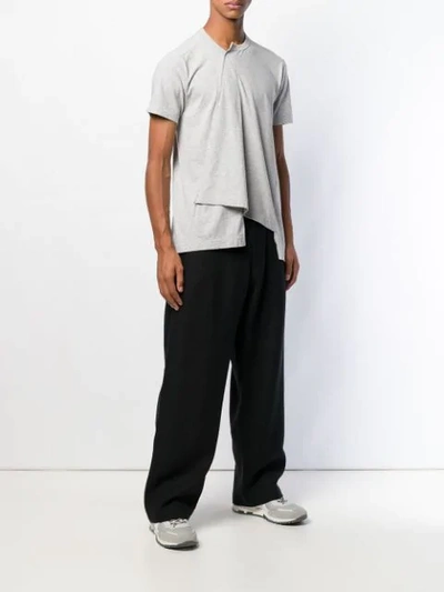 Shop Comme Des Garçons Homme Deux Comme Des Garçons Homme Plus Asymmetric T-shirt - Grey