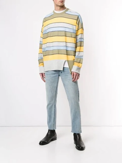 Shop Wooyoungmi Striped Jumper In Multicolour
