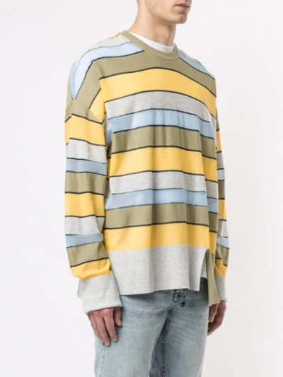 Shop Wooyoungmi Striped Jumper In Multicolour