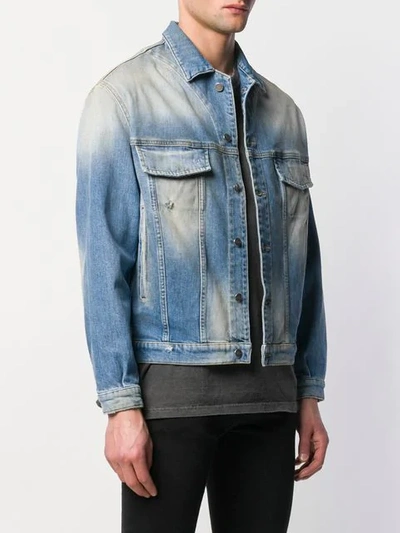 Represent Washed Denim Jacket In Blue