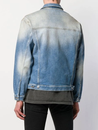 Shop Represent Washed Denim Jacket In Blue