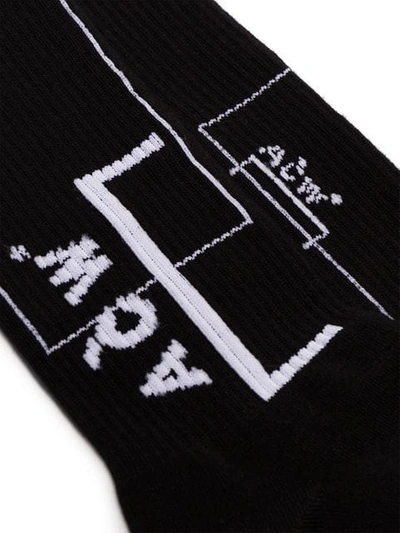 Shop A-cold-wall* Logo Intarsia Socks In Sc1 Black