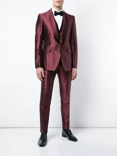 Shop Dolce & Gabbana Sicilia Three Piece Suit In Red