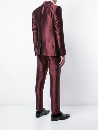 Shop Dolce & Gabbana Sicilia Three Piece Suit In Red