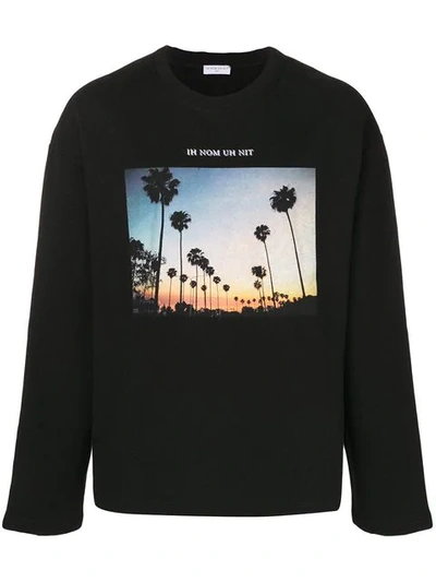 Shop Ih Nom Uh Nit Photo Print Sweater In Black