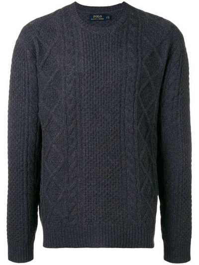 Shop Polo Ralph Lauren Knitted Sweater In Blue