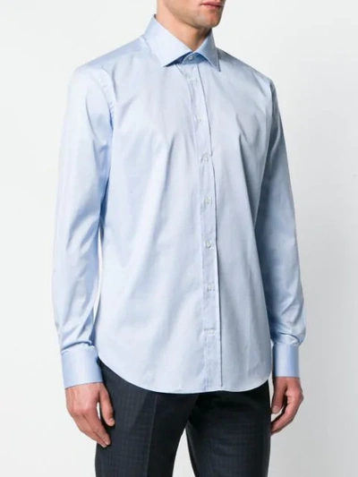 Shop Emporio Armani Slim Fit Shirt In Blue