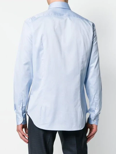 Shop Emporio Armani Slim Fit Shirt In Blue