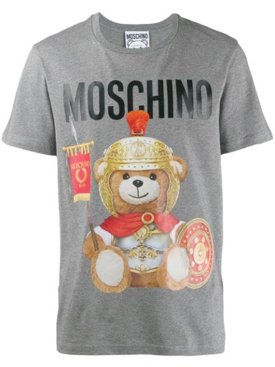 Shop Moschino Roman Teddy T-shirt In 1507 Grey