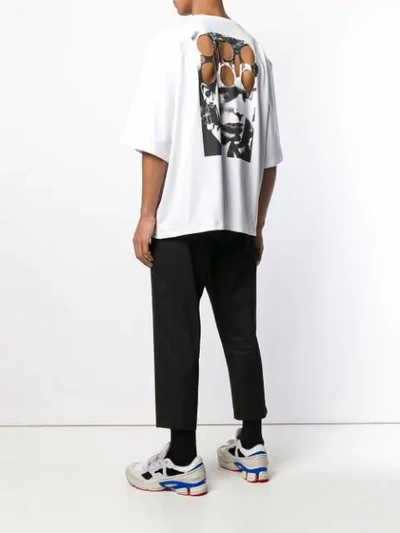 Shop Raf Simons Frankenstein Print T-shirt In White