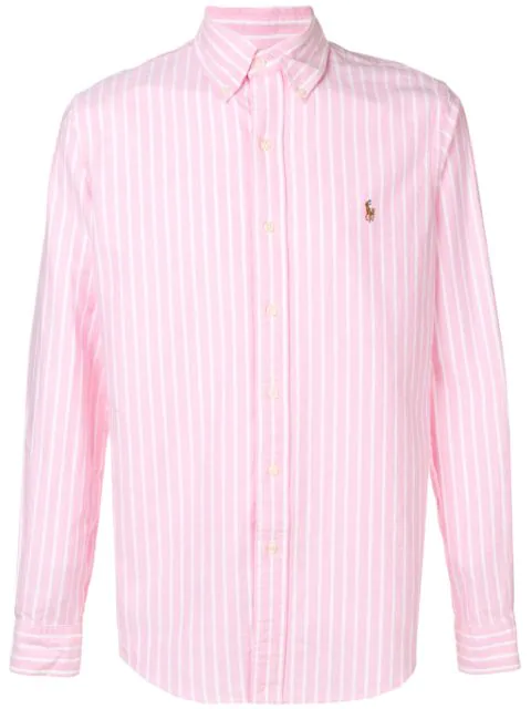 ralph lauren pink button down shirt