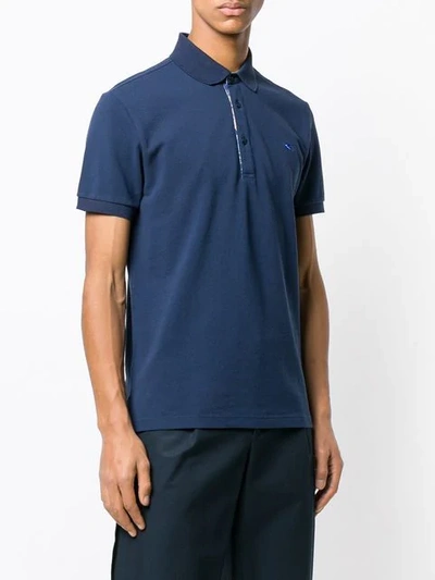 Shop Etro Basic Polo Shirt In Blue