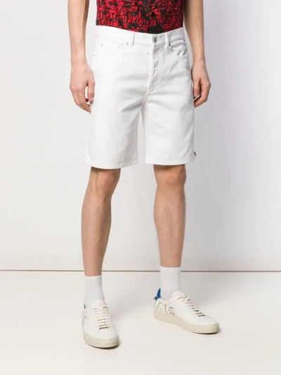 Shop Givenchy Logo Side-stripe Shorts In White