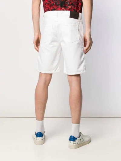 Shop Givenchy Logo Side-stripe Shorts In White