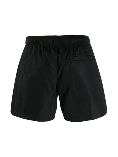 Shop Off-white Logo Print Running Shorts In Black